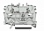 Клемма 2-проводная проходная 0.5-4(6)мм2 на DIN рейку WAGO 2004-1201