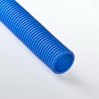 Труба ППЛ гибкая гофр. д.32мм, лёгкая без протяжки, 25м, цвет синий